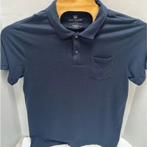 Mack Weldon For Daily Wear‎ Stretch Vented Navy Mesh Polo Size XXL